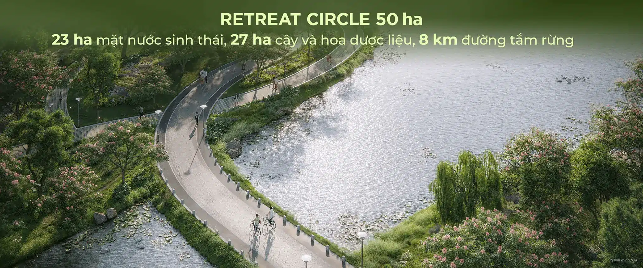 Canh-quan-duong-dao-ven-ho-tai-retreat-circle-50-ha-voi-23-ha-mat-nuoc-sinh-thai-27-ha-cay-va-hoa-du.webp