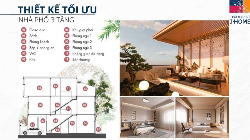 Hình ảnh Thiết Kế Nhà Phố 3 Tầng Tại Cát Tường J-home