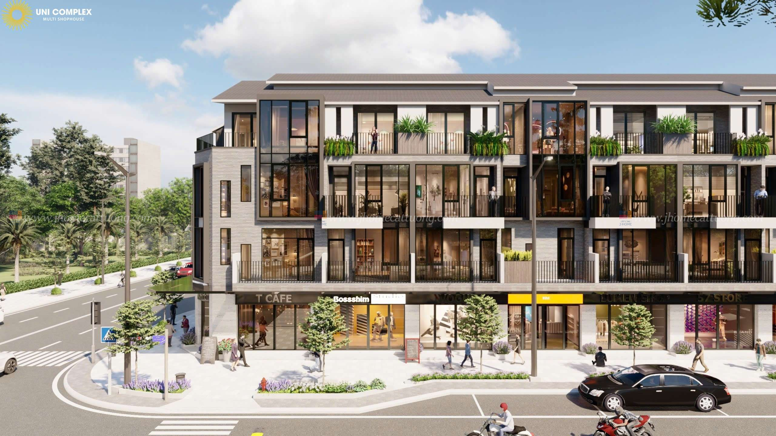 Một Góc Phối Cảnh Nhà Phố Thương Mại Dự án Uni Complex