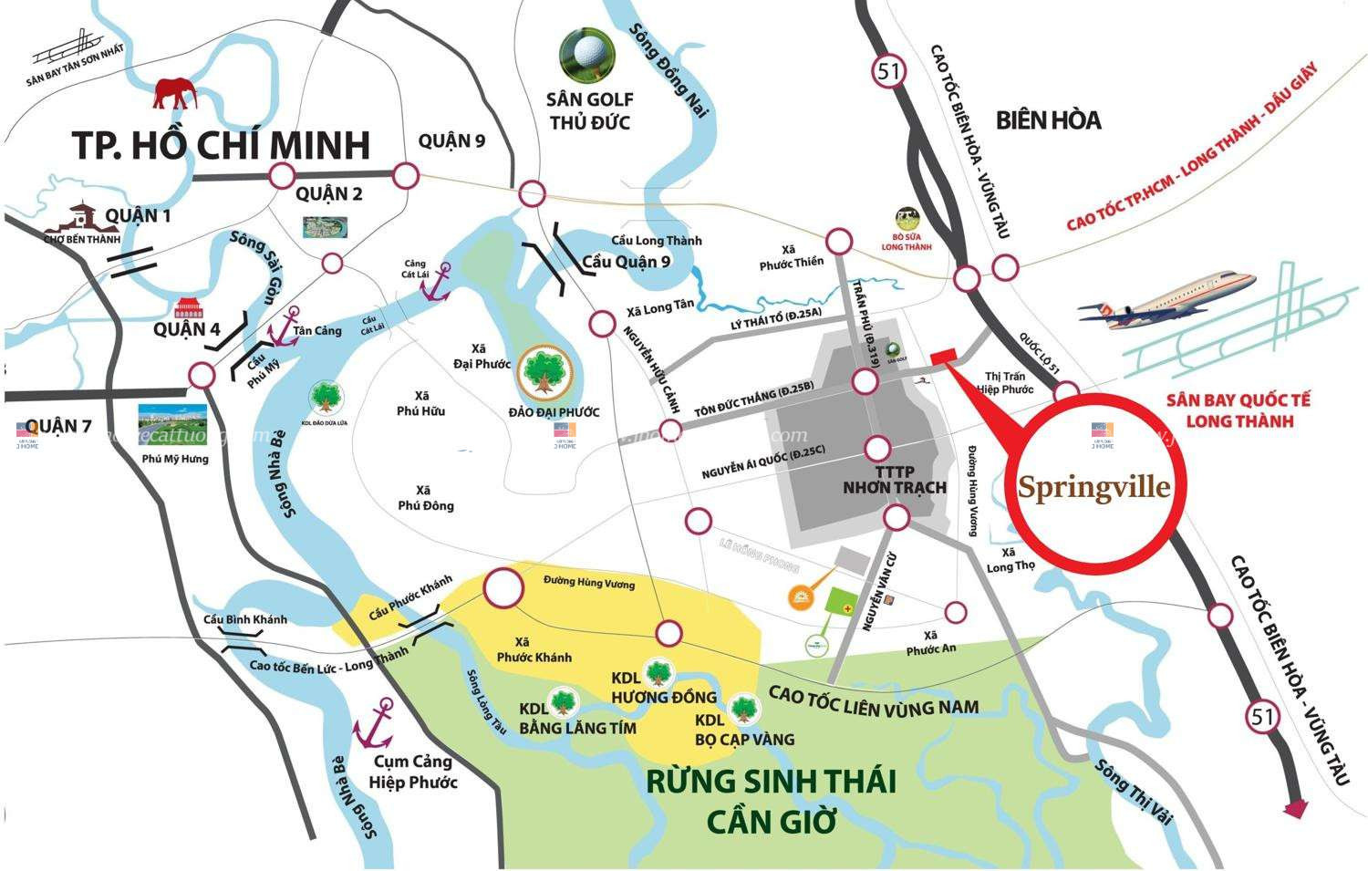 Vị trí dự án Spring Ville