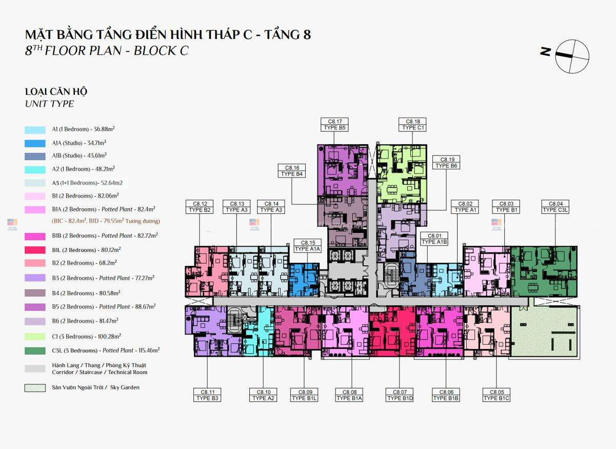 Mặt bằng ttầng dự án Elysian Thủ Đức