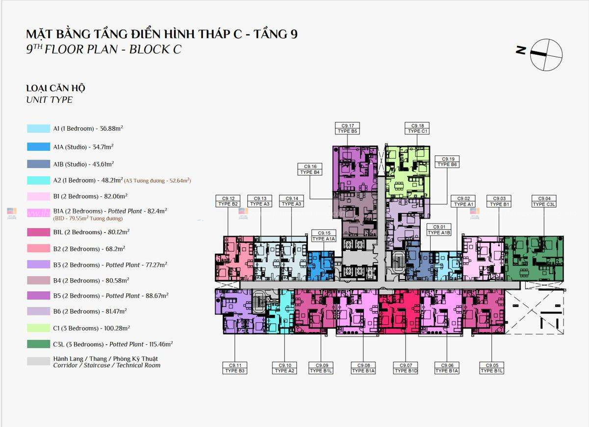 Mặt bằng ttầng dự án Elysian Thủ Đức